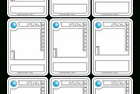 Trading Card Game Template for Superhero Trading Card Template