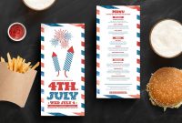 Traditional Th July Dl Rack Card Template In Psd Ai  Vector intended for 4Th Of July Menu Template