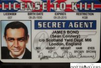Travelers  Item License To Kill Id Card for Mi6 Id Card Template