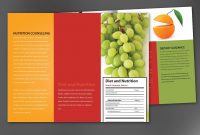 Tri Fold Brochure Template For Health And Nutrition Order Custom in Nutrition Brochure Template