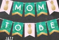 Tropical Baby Shower Banner Diy Printable Pineapple Baby  Etsy pertaining to Diy Baby Shower Banner Template