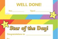Twinkl Resources  Star Of The Day  Thousands Of Printable within Star Of The Week Certificate Template