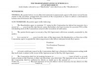 Usa Shareholders Agreement For S Corporation  Legal Forms And regarding S Corp Shareholder Agreement Template