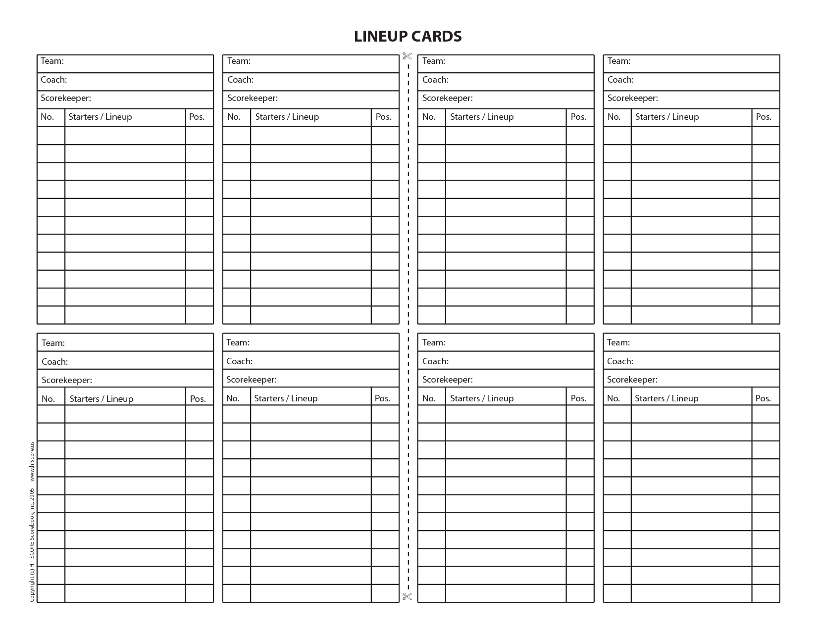 Useful Baseball Lineup Cards  Kittybabylove inside Softball Lineup Card Template