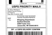 Usps Shipping Label Template  Best And Professional Templates in Usps Business Reply Mail Template