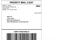 Usps Shipping Label Template Printable with Usps Shipping Label Template
