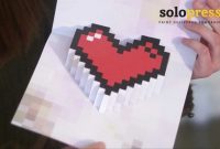 Valentine's Day D Pixel Heart Love Cards  Learn How To Make Them intended for Pixel Heart Pop Up Card Template