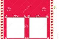 Valentine's Menu Template With Heart Borders Stock Vector pertaining to Free Valentine Menu Templates
