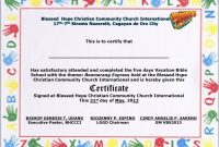 Vbs Certificate Of Attendance Printable  Best Design Sertificate for Free Vbs Certificate Templates