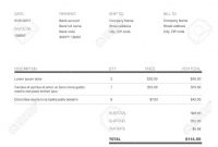 Vector Minimalist Invoice Template Design For Your Business regarding Black Invoice Template