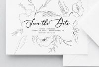 Vintage Flower Save The Date Instant Download Printable  Etsy in Save The Date Cards Templates