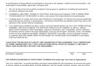 Waiver Form  Haw River Canoe  Kayak Co for Kayak Rental Agreement Template