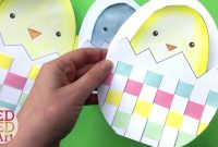 Weaving Chick Cards With Template  Easy Easter Card Diy Ideas  Youtube with Easter Chick Card Template