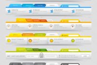 Web Design Template Elements With Icons Set Navigation Menu Bars with regard to Free Website Menu Design Templates