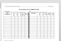Weekly Sales Summary Report Template within Best Report Format Template