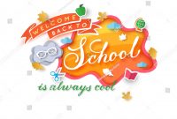 Welcome Back School Banner Template Paper Stock Vector Royalty Free with regard to Welcome Banner Template