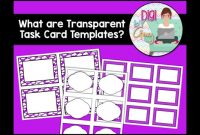 What Are Transparent Task Card Templates  Youtube pertaining to Task Card Template