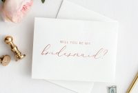 Will You Be My Bridesmaid Card Printable Bridesmaid Card Template within Will You Be My Bridesmaid Card Template