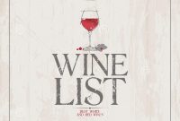 Wine List Menu Template Stock Vector Illustration Of List in Free Wine Menu Template