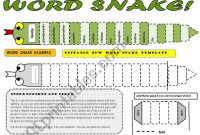 Word Snake  Fun Vocabulary Activity With Editable Bw Template regarding Vocabulary Words Worksheet Template
