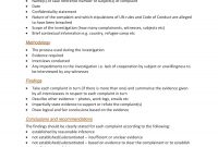 Workplace Investigation Report Examples  Pdf  Examples inside Workplace Investigation Report Template