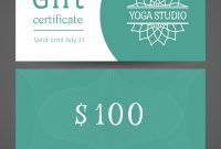 Yoga Studio Gift Certificate Template Royalty Free Vector with Yoga Gift Certificate Template Free