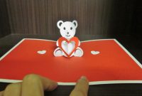 Yuenie's Fancies  Handmade Quilled Pop Up Cards Bookmarks Gifts for Teddy Bear Pop Up Card Template Free