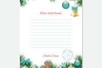Christmas Letter From Santa Claus Template A Vector Image intended for Letter From Santa Claus Template