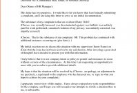 Complaint Letter in Formal Letter Of Complaint To Employer Template
