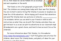 Flat Stanley Letters With Instructions On What The Students Are throughout Flat Stanley Letter Template
