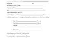 Free Consent Child Form  Fill Online Printable Fillable Blank with Notarized Letter Template For Child Travel