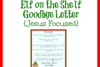 Free Elf On The Shelf Goodbye Letter That Is Jesus Centered throughout Goodbye Letter From Elf On The Shelf Template