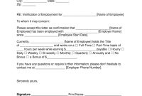 Free Employment Income Verification Letter  Pdf  Word  Eforms intended for Proof Of Income Letter Template