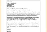High School Scholarship Application Letter Sample  Pear Tree Digital intended for Scholarship Award Letter Template