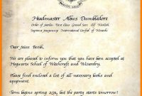 Hogwarts Acceptance Letter Blank  Loginnelkriver with Harry Potter Letter Template
