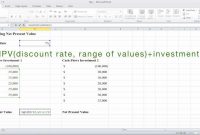 How To Calculate Net Present Value Npv In Excel pertaining to Net Present Value Excel Template
