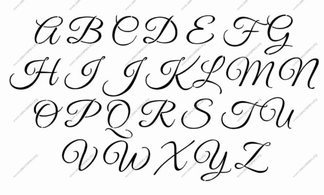 How To Draw Fancy Cursive Letters A Z Unique Fancy Calligraphy regarding Fancy Alphabet Letter Templates