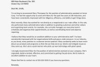 Letter Of Recommendation Template within Letter Of Recomendation Template