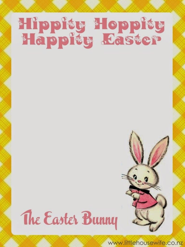 Little Housewife Free Easter Printable  Letter From The Easter with regard to Letter To Easter Bunny Template