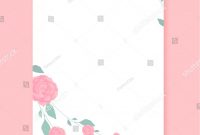 Love Letter Blank Template Rose Flower Stock Vector Royalty Free for Template For Love Letter