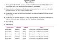 Minutes  Office intended for Meeting Agenda Template Word 2010