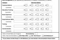 Sample Interview Assessment Sheet  Monzaberglaufverband in Presentation Evaluation Form Templates