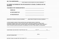 Sample Notarized Letter For Travel With Child  Myvacationplan within Notarized Letter Template For Child Travel