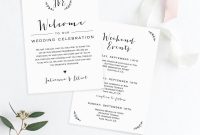 Wedding Itinerary  Welcome Letter Template Welcome Bag Note with Welcome Bag Letter Template