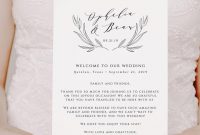 Wedding Welcome Bag Letter Template And Printable Wedding Itinerary You  Edit In Templett within Welcome Bag Letter Template