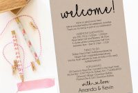 Wedding Welcome Letter Template Ideas Il Fullxfull regarding Wedding Welcome Letter Template