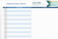 Workshop Agenda Template  Excel Template  Free Download pertaining to Workshop Agenda Template