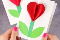 D Heart Flower Card With Flower Template  Valentines And with regard to Paper Heart Flower Craft With Template