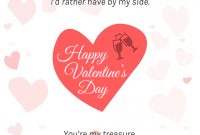 Romantic Hearts Valentine's Day Card Template within Valentine&#039;s Day Card Printable Templates