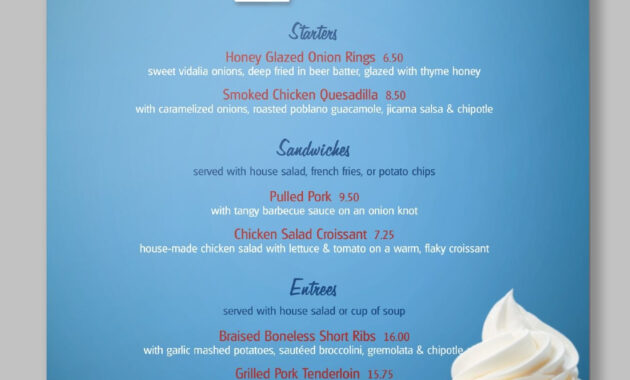 A Bright 'n' Shiny July Th Menu Template Update With Your pertaining to 4Th Of July Menu Template
